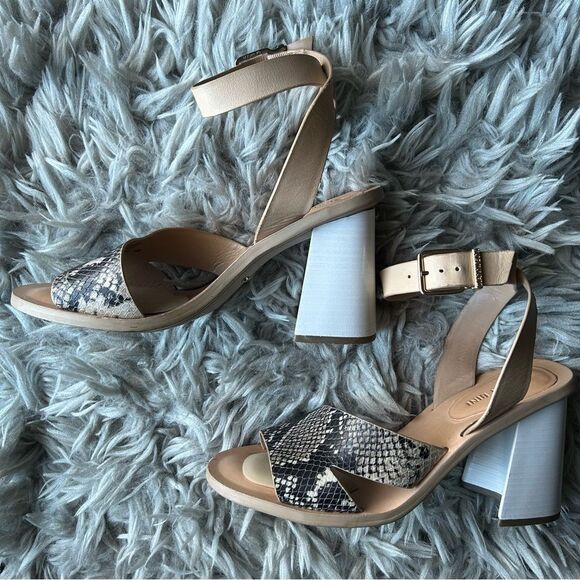 Gianni Bini Marilane snake print block heel sandal women’s shoe size 7.5 - Picture 6 of 12